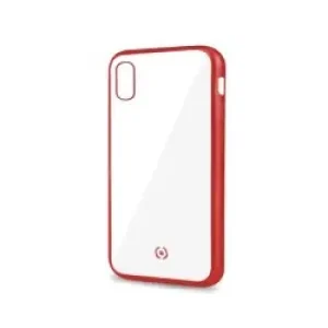 Celly Laser Matt custodia per cellulare 15.5 cm (6.1") Cover Trasparente, Rosso