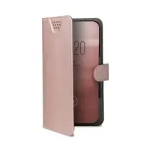Celly Wally One XL Custodia per cellulare 12.7 cm (5") flip a libro Rosa