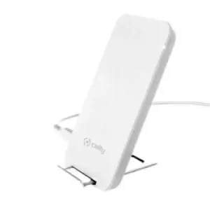 Celly WLFASTSTANDWH Caricabatterie per dispositivi mobili Smartphone Bianco USB Carica wireless Interno