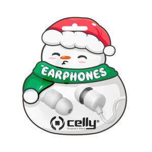 Celly XMASEARSNOWWH cuffia e auricolare Cablato In-ear Musica Chiamate Bianco