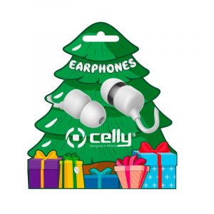 Celly XMASEARTREEWH cuffia e auricolare Cablato In-ear Musica Chiamate Bianco