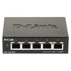 D-Link DGS-1100-05V2 switch di rete Gestito L2 Gigabit Ethernet (10/100/1000) Nero
