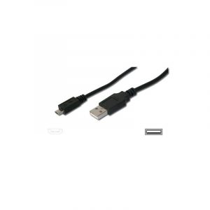 Digitus 1.8m USB2.0 cavo USB 1.8 m A Micro-USB B Nero