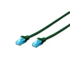 Digitus 7m Cat5e U/UTP cavo di rete Verde (UTP)