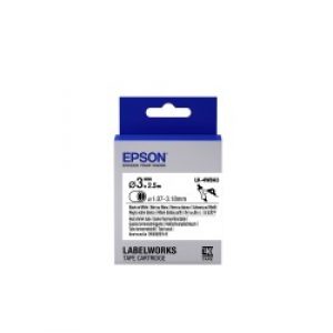 Epson Guaina Termorestringente Bianca per testo Nero, Heat Srink Tube D3mm/2,5 LK-4WBA3