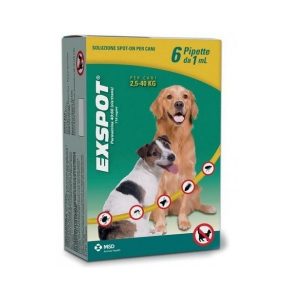 Exspot Antiparassitario Spot-on per Cani Contenuto 6 pipette da 1 ml