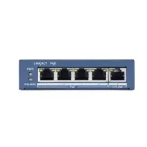 Hikvision DS-3E0505P-E switch di rete Non gestito Gigabit Ethernet (10/100/1000) Supporto Power over (PoE) Blu