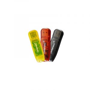 Intenso Rainbow 3x32GB Yellow/Red/Black unità flash USB tipo A 2.0 Trasparente