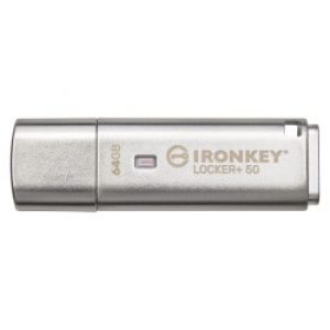 Kingston Technology IronKey Locker+ 50 unità flash USB 64 GB tipo A 3.2 Gen 1 (3.1 1) Argento