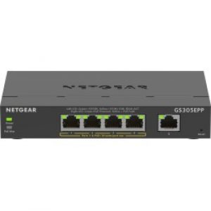NETGEAR 5-Port Gigabit Ethernet High-Power PoE+ Plus Switch (GS305EPP) Gestito L2/L3 (10/100/1000) Supporto Power over (PoE)