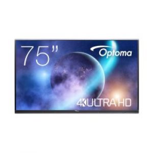 Optoma 5752RK+ Pannello piatto interattivo 190.5 cm (75") LED 400 cd/m² 4K Ultra HD Nero Touch screen Processore integrato