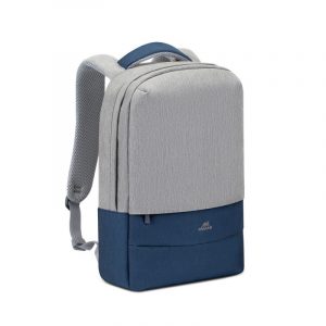 Rivacase 7562 39.6 cm (15.6") Zaino Grigio, Blu marino