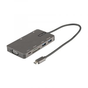 StarTech.com Adattatore Multiporta USB C - Dock da viaggio HDMI 4K 30Hz o VGA Hub 3.0 5Gbps (porte A / C) 100W Power Delivery