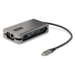 StarTech.com Adattatore Multiporta USB-C - Docking Station USB Type C con HDMI/VGA 4K60Hz Hub a 3 porte (1x ricarica) PD 100W