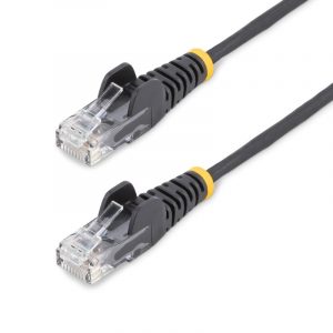 StarTech.com Cavo di Rete Ethernet Snagless CAT6 da 2m - Patch antigroviglio slim RJ45 Nero