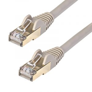 StarTech.com Cavo patch CAT6a da 1.5 m - Schermato (STP) Filo di rame al 100% connettore antistrappo grigio