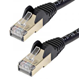 StarTech.com Cavo patch CAT6a da 1.5 m - Schermato (STP) Filo di rame al 100% Connettore antistrappo Nero