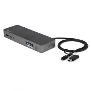 StarTech.com Dock USB-C e USB-A - Laptop Docking Station ibrida universale con doppio monitor 4K60Hz HDMI DisplayPort USB 3.1