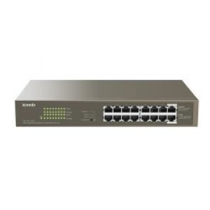 Tenda TEG1116P-16-150W switch di rete Non gestito L2 Gigabit Ethernet (10/100/1000) Supporto Power over (PoE) Nero