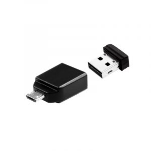 Verbatim Nano - Memoria USB da 32 GB con Adattatore Micro Nero
