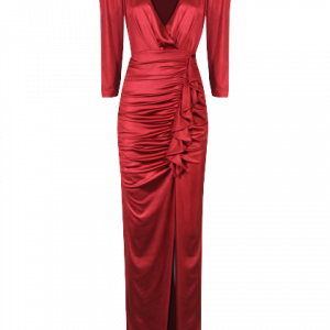 Abito SARAH CHOLE manica a sbuffo art.017598 S Bordeaux SARAH CHOLE 100%Poliestere Italia