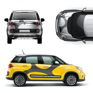FCA Sticker Elastic Band Dark Silver Originale Fiat 500L