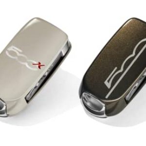 KIT MOSTRINA COVER CHIAVE PORTACHIAVI NERO ARGENTO ORIGINALE COMPATIBILE CON FIAT 500X