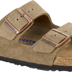 Arizona Unisex Soft Footbed Suede Leather taupe, calz stretta