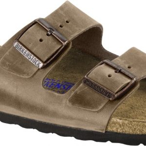 Arizona Unisex Soft Footbed Oiled Leather tabacco brown, calz stretta