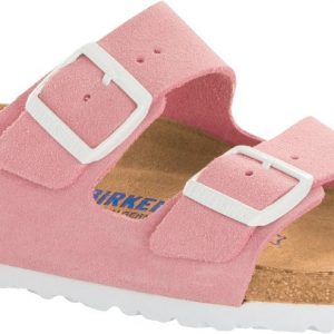 Arizona Unisex Soft Footbed Suede Leather rose, calz stretta