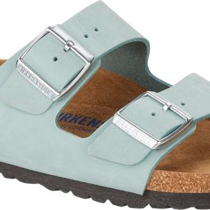 Arizona Donna Soft Footbed Nubuck Leather faded aqua, calz stretta