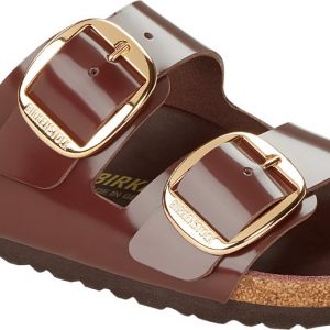 Arizona Big Buckle Donna Natural Leather shine chocolat, calz stretta