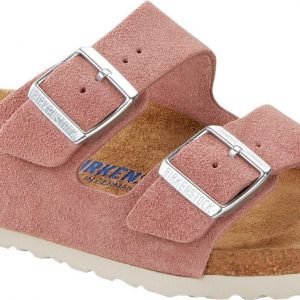 Arizona Donna Soft Footbed Suede Leather pink clay, calz stretta