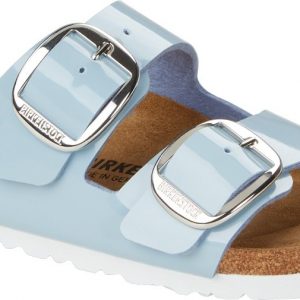 Arizona Big Buckle Donna Birko Flor Patent patent dove blue, calz stretta