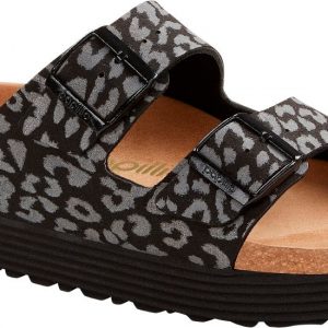 Arizona Grooved Papillio Donna vegan Microfibre reflective black, calz stretta