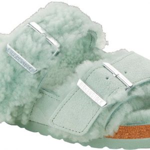 Arizona Donna Suede Leather/Fur teddy matcha, calz stretta