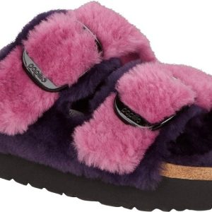 Arizona Big Buckle Platform Papillio Donna Fur purple orchid dark berry, calz stretta