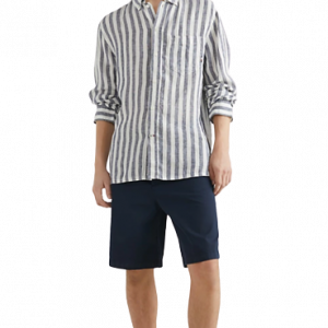 Camicia TOMMY HILFIGER slim fit in lino art.MW0MW30705 S TOMMY HILFIGER Bianco Lino Laos 8720642914603