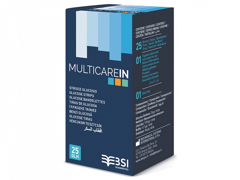 Strisce glicemia per Multicare IN - conf. 25 pz.