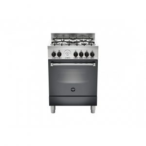 Bertazzoni La Germania AMN664ENET Cucina Gas 4 Fornelli con Forno Elettrico da 60 cm Nero#CONSEGNA IN 3 SETTIMANE##CONSEGNA IN 3 SETTIMANE#