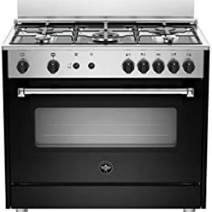 La Germania AMN965GNEV Cucina Gas 5 Fornelli con Forno da 90 cm Nero#CONSEGNA IN 3 SETTIMANE##CONSEGNA IN 3 SETTIMANE#