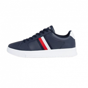 Sneakers TOMMY HILFIGER ESSENTIAL IN PELLE super cup art. FM0FM04895 41 Blu TOMMY HILFIGER Pelle Cina 8720646017218