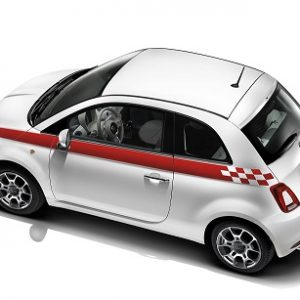 STICKERS FASCIA SPORT ROSSA PER FIAT GENUINE 500 ORIGINALE