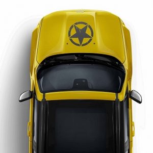 ADESIVO COFANO US ARMY STAR GRIGIO SATINATO PER JEEP RENEGADE ORIGINALE