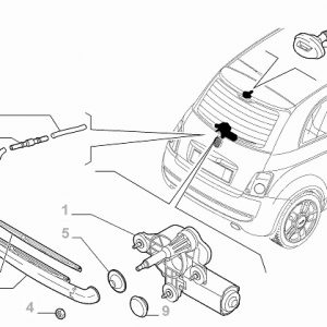 BRACCIO TERGITORE POSTERIORE PER FIAT 500 ORIGINALE 51787577