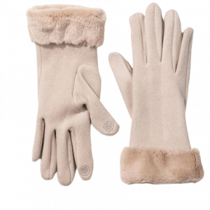 Guanti TIFFOSI con pelliccia art.10052443 TU TIFFOSI Beige 100%Poliestere Cina 5608273073896