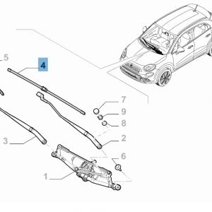 Spazzola tergicristallo originale per FIAT 500X 6000633363 Originale