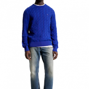 Pullover TOMMY HILFIGER relaxed fit in maglia art.MW0MW33132 XL TOMMY HILFIGER Blu Royal 100%Cotone Bangladesh 8720645235095