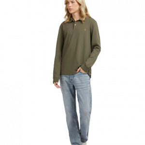 Polo GUESS classica manica lunga art.M3YP58K7O64 XXL GUESS Bangladesh Verde Militare Cotone 7622336655414