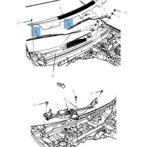 SPAZZOLA TERGICRISTALLI ANTERIORI PER FIAT FREEMONT ORIGINALE 71776844
